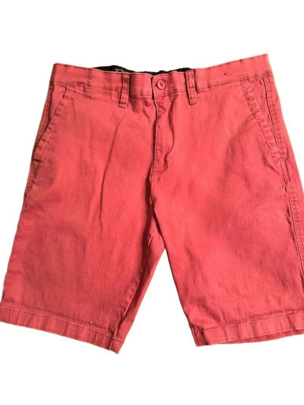 Rugby University Men's Relaxed Fit Twill 10" Short - Red b1313